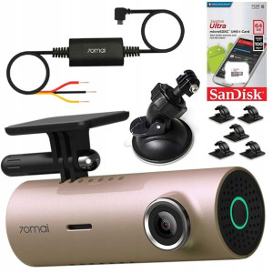 70mai M300 Język Pl + Uchwyt + Adapter Up02 + 64gb
