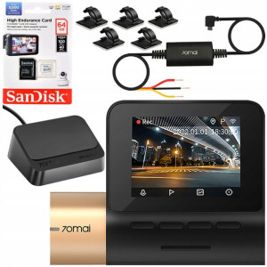 Wideorejestrator 70mai Lite 2 + GPS + UP02 + 64GB