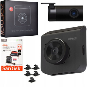70mai A400 145°+ KAMERA COFANIA SET j. polski 64GB