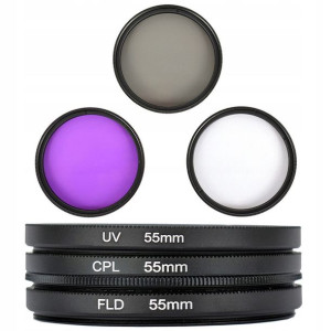 Zestaw filtrów fotograficznych 55mm w etui