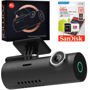 70mai M300 język PL + karta SANDISK 32GB 120 MB/s