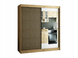 Szafa przesuwna LIVELLO II - 200 cm z lamelami