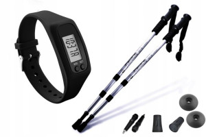 NORDIC WALKING kijki trekkingowe 2szt+ Krokomierz