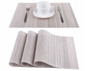 Podkładka na Stół pod Talerze Boho Srebrna 30x45