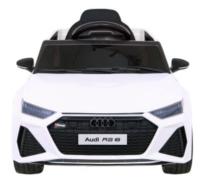 Audi RS 6 Elektryczny Samochodzik dla dzieci biały + Pilot + Audio LED