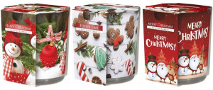 Bispol Świeczki ŚWIĄTECZNE Festive Time w szkle