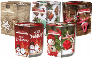 Bispol Świeczki ŚWIĄTECZNE Gingerbread w szkle