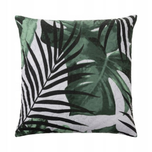 Poszewka Pikowana Liście Zielona 45x45 Jungle