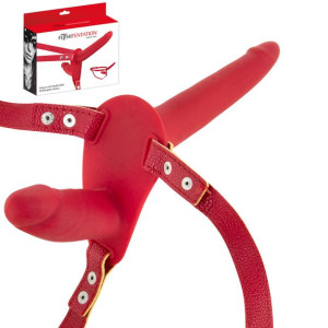 Strap On With Double Dildo Red