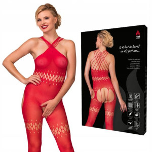 Bielizna erotyczna. Bodystocking wiązane na szyję.