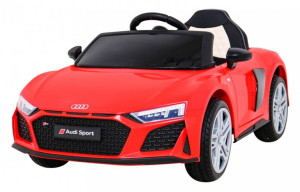 Audi R8 LIFT Samochodzik na akumulator czerwony + Pilot + Koła EVA + MP3