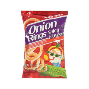 Koreańskie Chrupki Cebulowe Ostre | Krążki Cebulowe 40g Nongshim