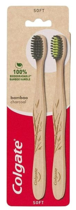 (DE) Colgate, Bamboo, Szczoteczka do zębów, miękka, 2 sztuki (PRODUKT Z NIE