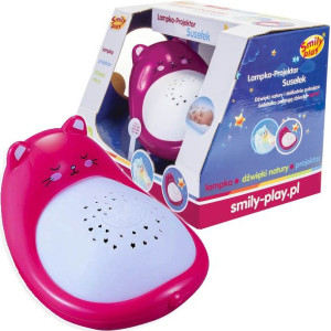 WinFun Lampka Nocna Projektor Susełek Różowy Smily 83111