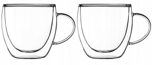 SZKLANKA FILIŻANKA podwójna ścianka 2 x 250 ml