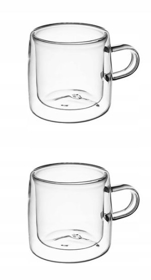 Szklanki Kubek Duo Termiczne Szkło 2 X 270 Ml