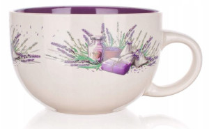 CERAMICZNY KUBEK miska Filiżanka lawenda 660 ml
