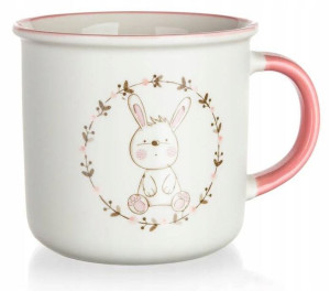 KUBEK CERAMICZNY królik 400 ml na napoje herbatę