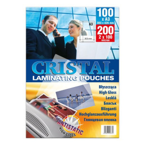 Folia laminacyjna błyszcząca A3 303x426 100mic. 100szt. Argo