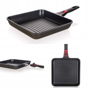 PATELNIA GRILLOWA tradycyjna 28 cm odpinana rączka