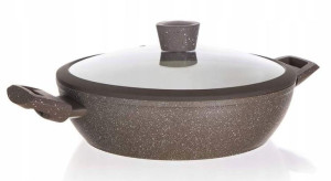 PATELNIA GŁĘBOKA GARNEK WOK 28 cm 3,7 L marmurkowa
