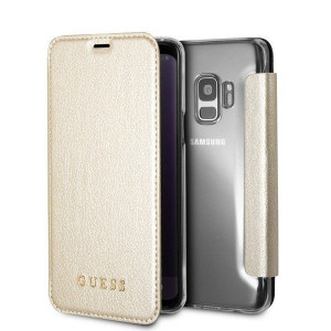 Guess GUFLBKS8LIGLTGO S8 Plus G955 gold/złoty book Iridescent