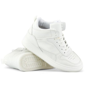 Białe sneakersy damskie nad kostkę
