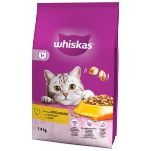 Whiskas 1+ Sucha karma z kurczakiem 1,4 kg