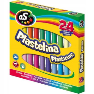 Plastelina szkolna 24 kolory 'AS'