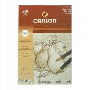 Blok rysunkowy A4 120g 25 szt. w bloku CANSON
