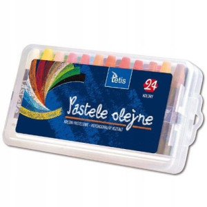 Pastele olejne heksagonalne 24 kolory TETIS