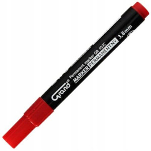Marker permanentny czerwony GRAND GR-103C ścięty