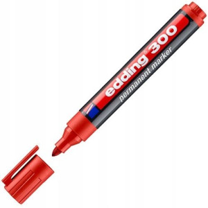 Marker permanentny EDDING 300 czerwony okrągły