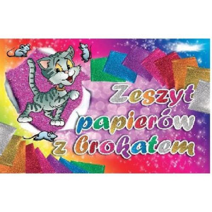 Wycinanka papier kolorowy brokatowy 150g B5 ZB-8