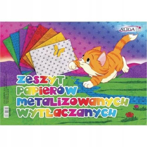 Wycinanka papiery kolorowe metalizowane wytłaczane