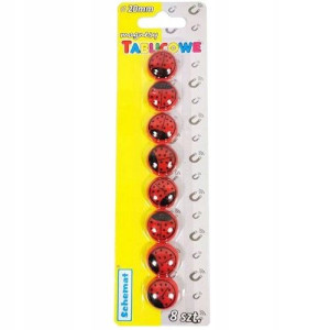 Magnesy do tablic biedronki 20mm 8szt. 1589