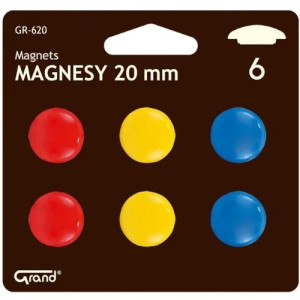 Magnesy biurowe do tablic 20mm Gr-620 6szt.