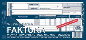 Faktura wewnetrzna UE, wewnątrzwspółnotowe nabycie