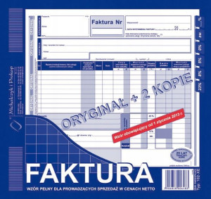 Faktura Netto 2/3 A4 Oryginał 2 Kopie 102-Xe