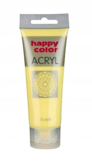 Farba akrylowa 75ml żółta pastelowa Happy Color