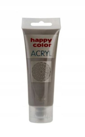 Farba akrylowa 75ml ciemno szara Happy Color