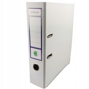 Segregator dźwigniowy A4 PP EKOBOX 80mm BIAŁY
