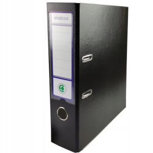 Segregator dźwigniowy A4 PP EKOBOX 80mm CZARNY