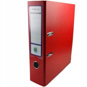 Segregator dźwigniowy A4 PP EKOBOX 80mm CZERWONY