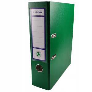 Segregator dźwigniowy A4 PP EKOBOX 80mm ZIELONY