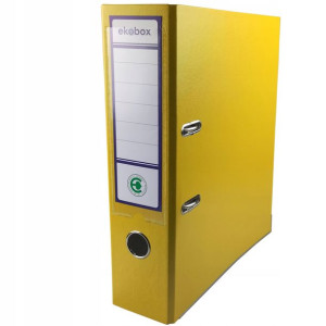 Segregator dźwigniowy A4 PP EKOBOX 80mm ŻÓŁTY