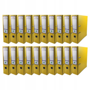 Segregator dźwigniowy A4 EKOBOX 80mm ŻÓŁTY 20szt.