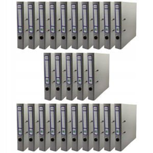 Segregator dźwigniowy A4 EKOBOX 50mm SZARY 25szt.
