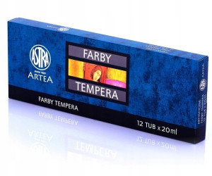 Farby tempera tubka 12 kolorów 20ml ASTRA
