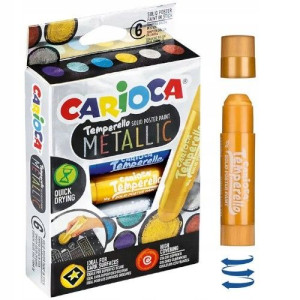 Farby metaliczne w sztyfcie TEMPERELLO 6 kol.